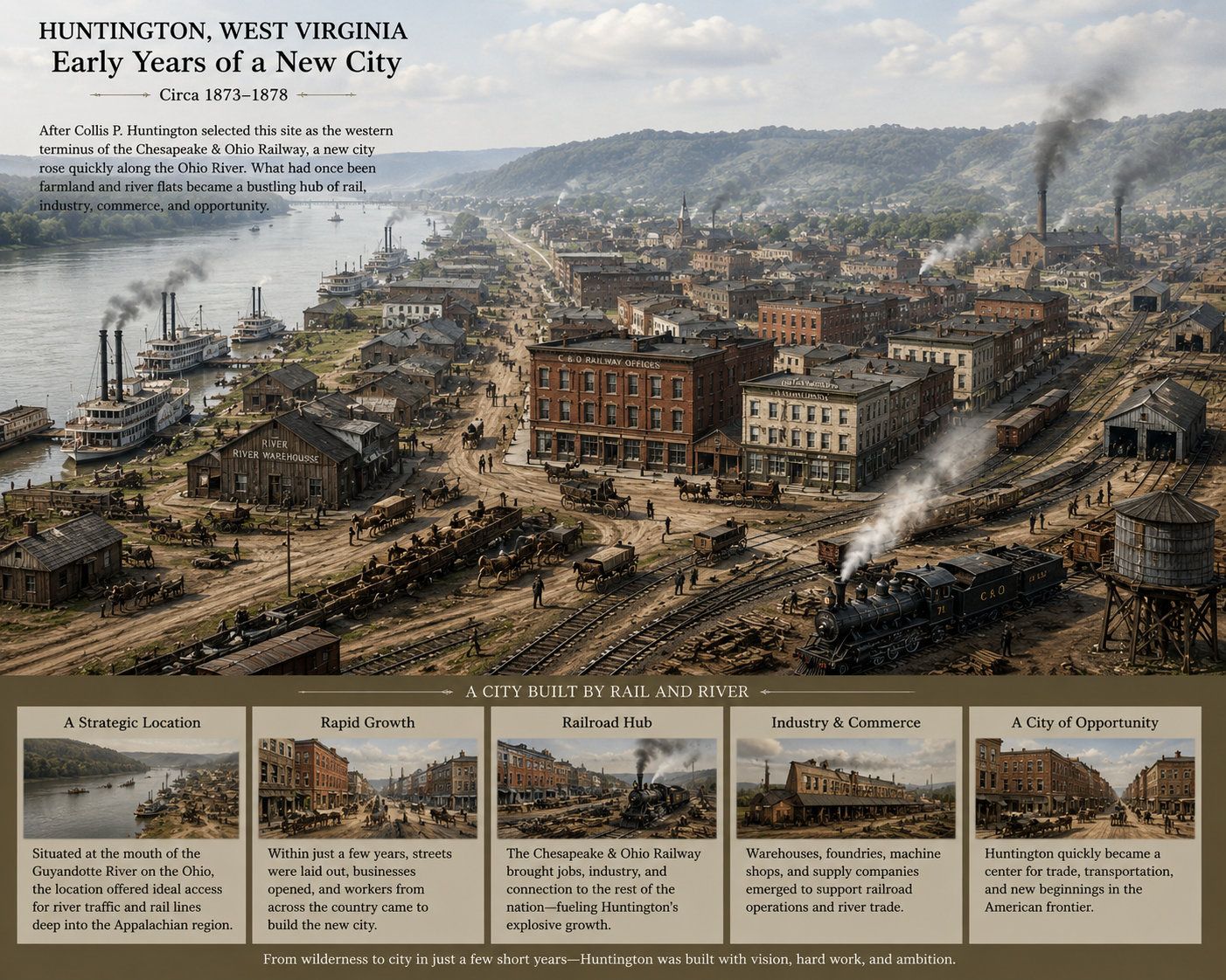 This is what Huntington, WV may have looked like from 1873 to…